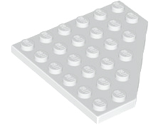 LEGO® los onderdeel Wig Plaat in kleur Wit 6106