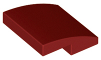 Plaatje in Gallery viewer laden, LEGO® los onderdeel Dakpan Gebogen in kleur Donkerrood 15068