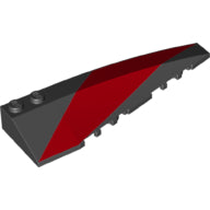 Plaatje in Gallery viewer laden, LEGO® los onderdeel Wig met Motief in kleur Zwart 50956pb023
