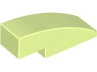 LEGO® los onderdeel Dakpan Gebogen Geelachtig Groen 50950