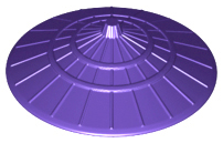 LEGO® los onderdeel Hoofddeksels in kleur Donkerpaars 93059