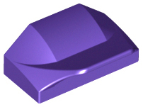 LEGO® los onderdeel Dakpan Gebogen Donkerpaars 47458