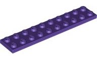 LEGO® los onderdeel Plaat Algemeen in kleur Donkerpaars 3832