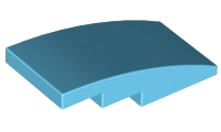 LEGO® los onderdeel Dakpan Gebogen Medium Azuurblauw 93606