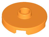 LEGO® los onderdeel Tegel Rond in kleur Oranje 18674