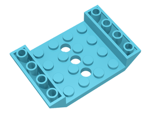 LEGO® los onderdeel Dakpan Omgekeerd Medium Azuurblauw 60219