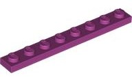 LEGO® los onderdeel Plaat Algemeen in kleur Magenta 3460