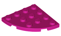 LEGO® los onderdeel Plaat Rond in kleur Magenta 30565