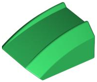 LEGO® los onderdeel Dakpan Gebogen in kleur Groen 30602