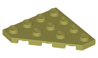 Plaatje in Gallery viewer laden, LEGO® los onderdeel Wig Plaat in kleur Olijfgroen 30503