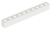 LEGO® los onderdeel Steen in kleur Wit 6111