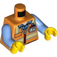 Plaatje in Gallery viewer laden, LEGO® los onderdeel Lijf met Motief Oranje 973pb2017c01