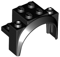 LEGO® los onderdeel Spatbord in kleur Zwart 18974