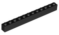 LEGO® los onderdeel Steen in kleur Zwart 6112