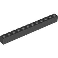 LEGO® los onderdeel Steen in kleur Zwart 6112