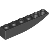 Plaatje in Gallery viewer laden, LEGO® los onderdeel Dakpan Gebogen in kleur Zwart 42023