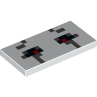 Plaatje in Gallery viewer laden, LEGO® los onderdeel Tegel met Motief Wit 87079pb0225