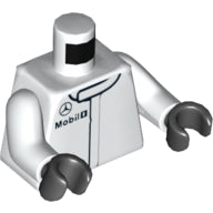 Plaatje in Gallery viewer laden, LEGO® los onderdeel Lijf met Motief Wit 973pb2041c01