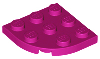 LEGO® los onderdeel Plaat Rond in kleur Magenta 30357