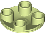 LEGO® los onderdeel Plaat Rond Geelachtig Groen 2654