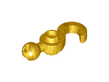 Plaatje in Gallery viewer laden, LEGO® los onderdeel Haak in kleur Parel Goud 30395