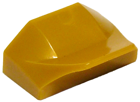 LEGO® los onderdeel Dakpan Gebogen in kleur Parel Goud 47458
