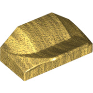 Plaatje in Gallery viewer laden, LEGO® los onderdeel Dakpan Gebogen in kleur Parel Goud 47458