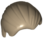 LEGO® los onderdeel Haar in kleur Donker Geelbruin 92081