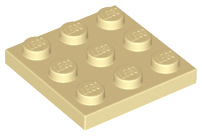 LEGO® los onderdeel Plaat Algemeen in kleur Geelbruin 11212