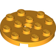 Plaatje in Gallery viewer laden, LEGO® los onderdeel Plaat Rond Helder Licht Oranje 60474