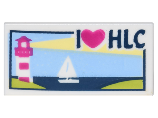 LEGO® los onderdeel Tegel met Motief in kleur Wit 3069pb0382
