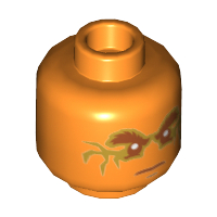 Plaatje in Gallery viewer laden, LEGO® los onderdeel Hoofd in kleur Oranje 3626cpb1446