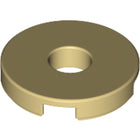 LEGO® los onderdeel Tegel Rond in kleur Geelbruin 15535