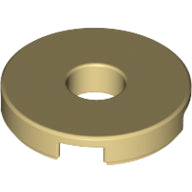 LEGO® los onderdeel Tegel Rond in kleur Geelbruin 15535