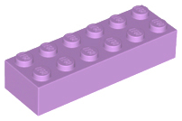 Plaatje in Gallery viewer laden, LEGO® los onderdeel Steen in kleur Medium Lavendel 2456