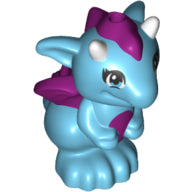 Plaatje in Gallery viewer laden, LEGO® los onderdeel Luchtdier Medium Azuurblauw 26090pb01