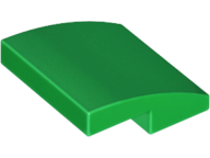 Plaatje in Gallery viewer laden, LEGO® los onderdeel Dakpan Gebogen in kleur Groen 15068