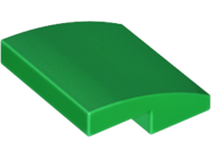 LEGO® los onderdeel Dakpan Gebogen in kleur Groen 15068