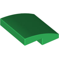 Plaatje in Gallery viewer laden, LEGO® los onderdeel Dakpan Gebogen in kleur Groen 15068