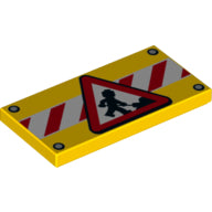 Plaatje in Gallery viewer laden, LEGO® los onderdeel Tegel met Motief Geel 87079pb0222