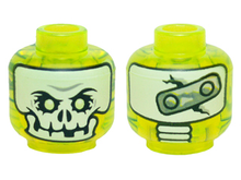 Plaatje in Gallery viewer laden, LEGO® los onderdeel Hoofd Doorzichtig Neon Groen 3626cpb1392