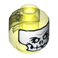 Plaatje in Gallery viewer laden, LEGO® los onderdeel Hoofd Doorzichtig Neon Groen 3626cpb1392