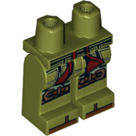 Plaatje in Gallery viewer laden, LEGO® los onderdeel Benen met Motief Olijfgroen 970c00pb0456