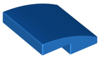 LEGO® los onderdeel Dakpan Gebogen in kleur Blauw 15068