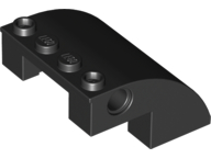 LEGO® los onderdeel Dakpan Gebogen in kleur Zwart 61487