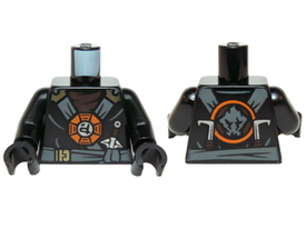 LEGO® los onderdeel Lijf met Motief Zwart 973pb2088c01