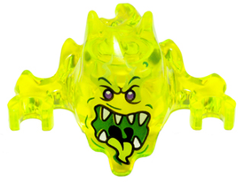 LEGO® Hoofddeksels Doorzichtig Neon Groen 19861pb02