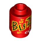 LEGO® los onderdeel Steen Rond met Motief Rood 3062pb044