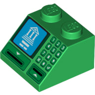 Plaatje in Gallery viewer laden, LEGO® los onderdeel Dakpan met Motief Groen 3039pb084