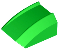 LEGO® los onderdeel Dakpan Gebogen in kleur Fel Groen 30602
